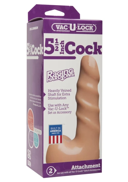 Doc Johnson Vac-U-Lock 5.5" Raging Hard-On Cock