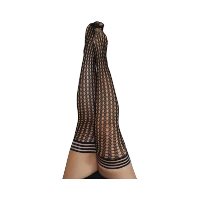 Kixies Mimi Black Fishnet Circles Size C
