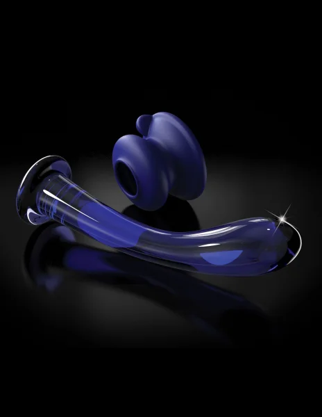Icicles No. 89 Blue Glass Anal Dildo with Suction Cup by Pipedream Products