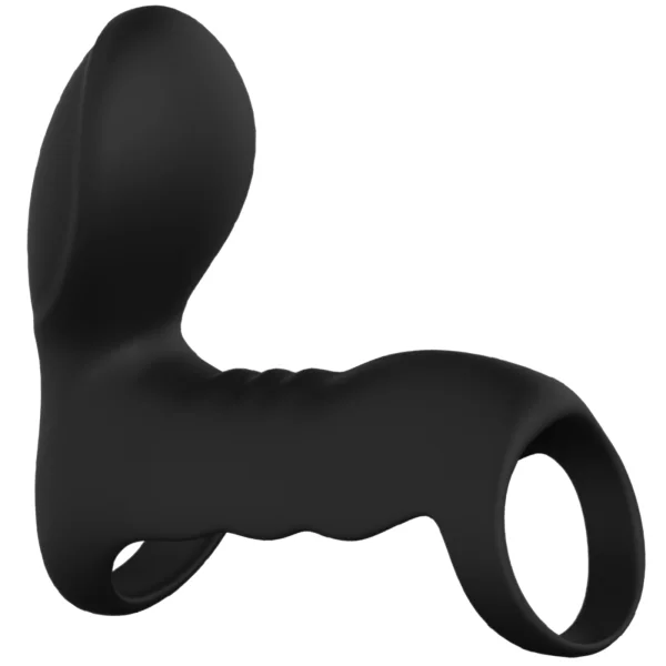 Vibrating Silicone Cock Cage With Clit Stimulator
