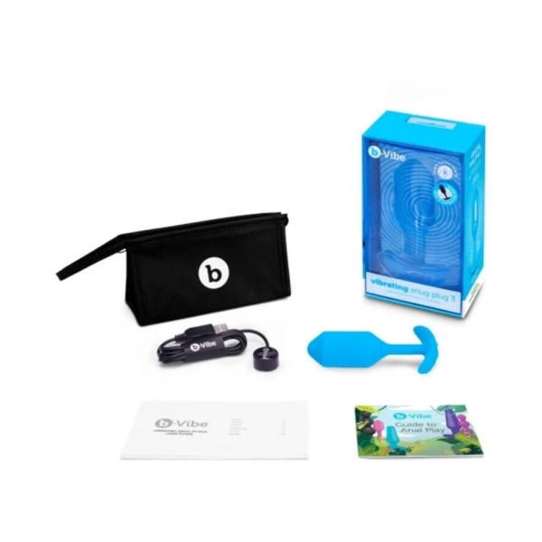 B-vibe Vibrating Snug Plug 3 Blue
