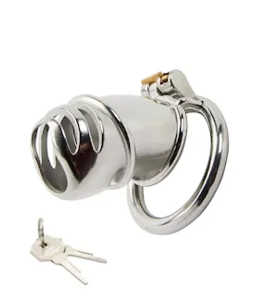 Kinki Helmet Chastity Cage - Silver — image 3 of 6