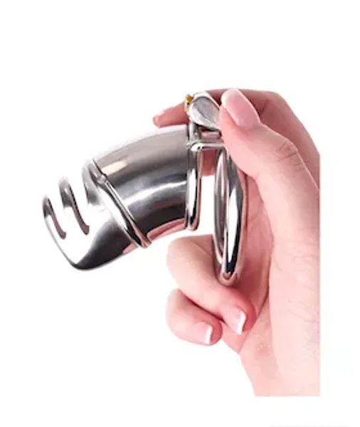 Kinki Helmet Chastity Cage - Silver — image 2 of 6