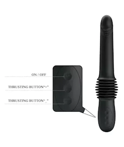 Pazuzu Thrusting Vibrator - 14.1 Inch - Black - 14.1 Inch — image 8 of 10