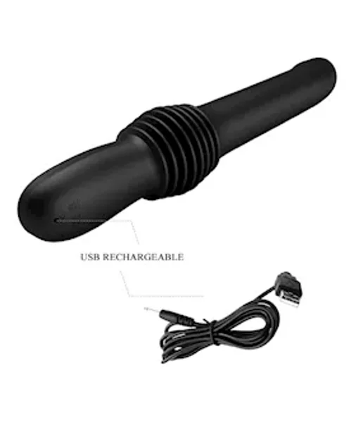 Pazuzu Thrusting Vibrator - 14.1 Inch - Black - 14.1 Inch — image 9 of 10