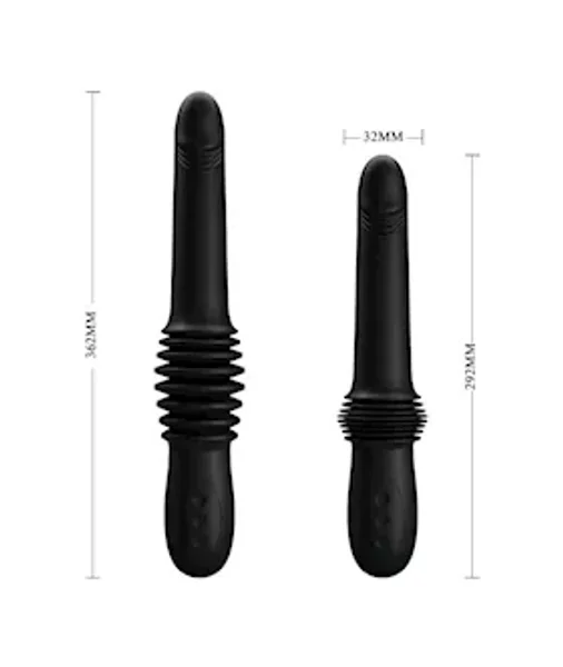 Pazuzu Thrusting Vibrator - 14.1 Inch - Black - 14.1 Inch — image 10 of 10