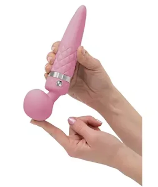 Sultry Dual Action Wand Vibrator - Pink — image 12 of 16