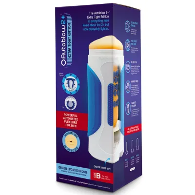 Autoblow 2 Plus XT Vibrating Masturbator Size B up to 5 5 girth