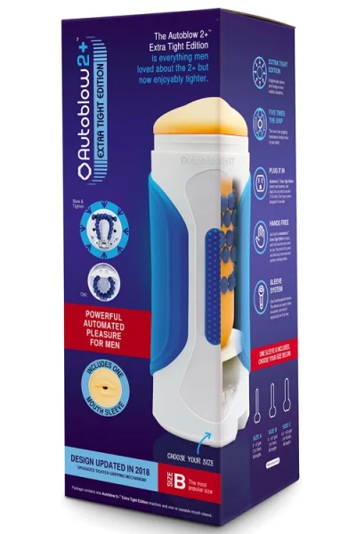 Autoblow 2 Plus XT Vibrating Masturbator Size B - up to 5.5" girth