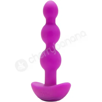 B Vibe Triplet Purple Flexible Silicone Vibrating Anal Beads