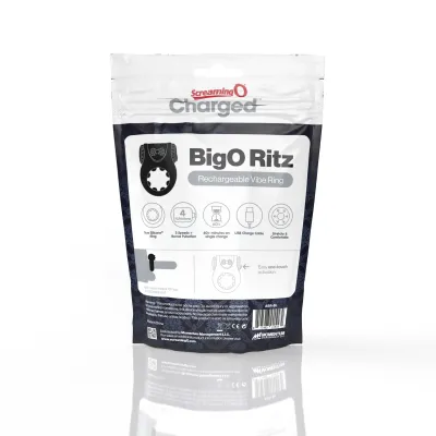 Screaming O Big O Ritz Rechargeable Vibe Ring Black