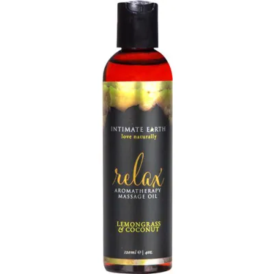 Intimate Earth Relax Lemongrass Coconut Massage Oil