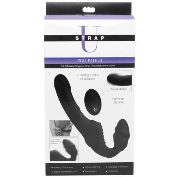Vibrating Silicone Strapless Strap On - With Wireless Remote!
