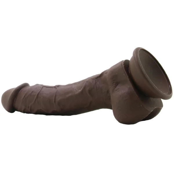 Colours Pleasures 8 Inch Chocolate Silicone Suction Cup Dildo