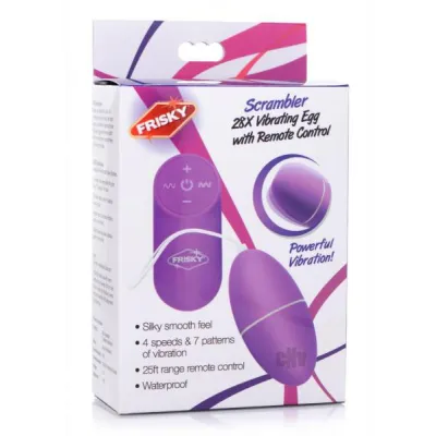 28x Scrambler Vibrating Egg With Remote Control Purple
