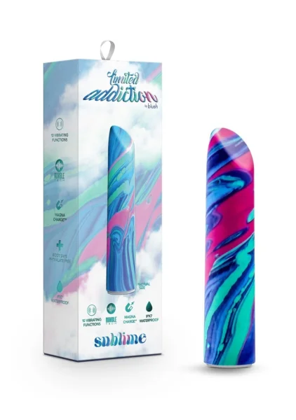 Limited Addiction Sublime Rechargeable Waterproof Power Vibe By Blush - Alexandrite