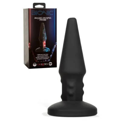 California Exotic Bionic Beaded Probe 5 75 Rimming Anal Plug with Vibration Pleasure Beads