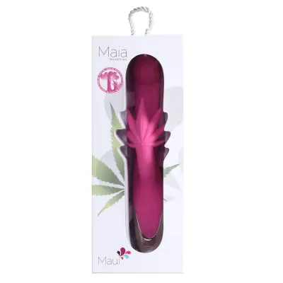 Maui 420 Series Dual Motor G Spot Pot Leaf Rechargeable Vibrator Pink