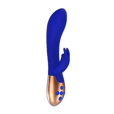Heating Rabbit Vibrator Opulent Blue 8 Inch