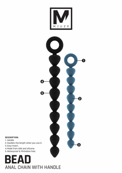 Bead Chain - Anal Beads - Blue - Large Anal Beads