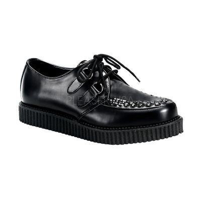 CREEPER 602 1 P F Gothic Rockabilly Punk Black Leather Creeper