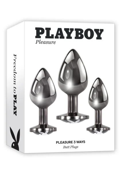 Playboy Pleasure - Pleasure 3 Ways Aluminum Alloy 3 Piece Anal Training Kit