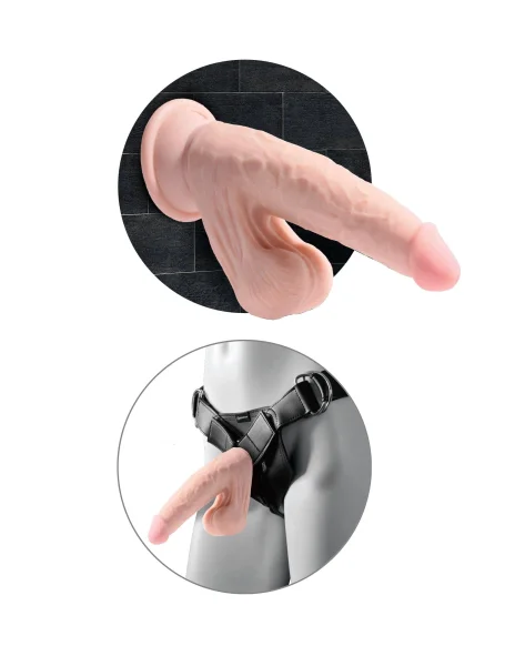 8 Inch Triple Density Cock With Swinging Balls