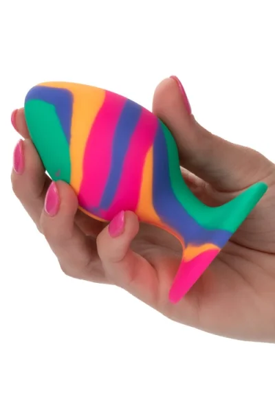 California Exotic Cheeky Tie-Dye Silicone Butt Plug - Large