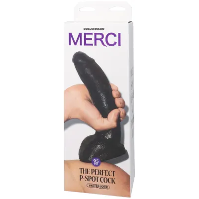Merci the Perfect P Spot Cock With Removable Vac U Lock Suction Cup Black