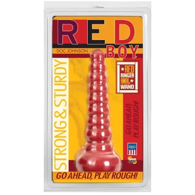 Red Boy Red Ringer Anal Wand Red