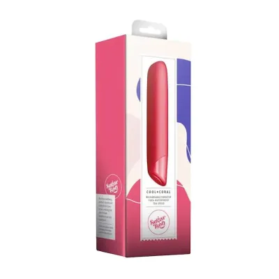 Rocks Off Sugarboo Cool Coral Vibrator Red 6 3 Inch