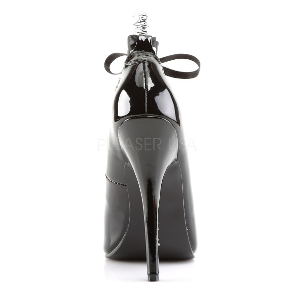 DOMINA-456 - 6" Lace-Up Pump W/ D-Ring&Ribbon Lace