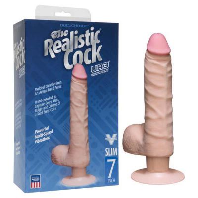 The Realistic Cock Vibrating Slim 7 Inch