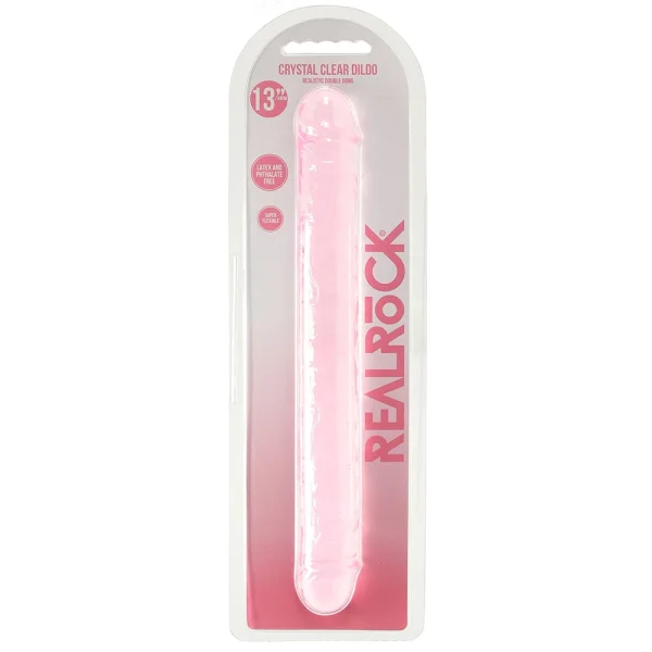 RealRock Crystal Clear Jelly 13 Inch Double Dildo