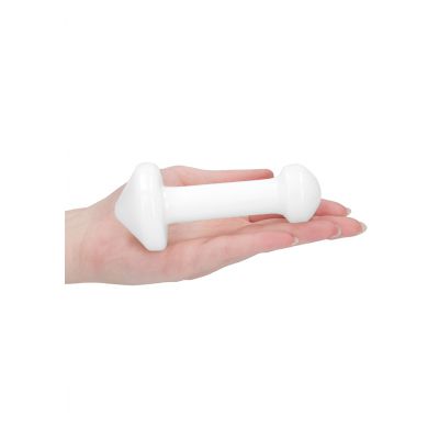 Massage White Glass Anal Dildo