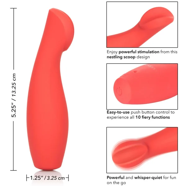 Red Hot Ignite Silicone Rechargeable Clitoral Vibrator by CalExotics