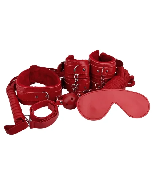 Loving Joy Beginner's Bondage Kit Red (8 Piece)