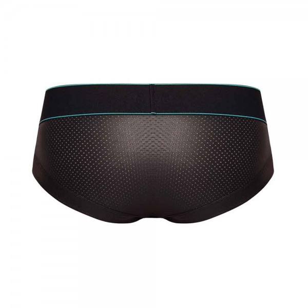 Male Power Lazer Mesh Bikini Brief Black Small