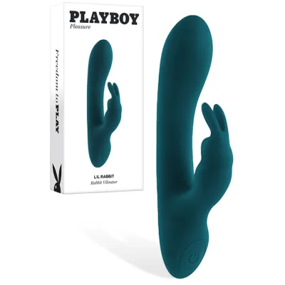 Playboy Lil Rabbit 5 7 Rabbit Vibrator with Clitoral Tickler