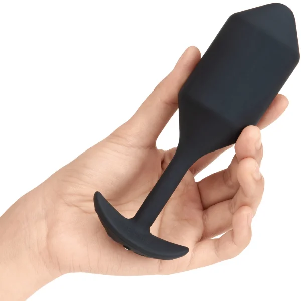 b-Vibe Vibrating Snug Plug 4 Rechargeable Vibrating Anal Toy - Black