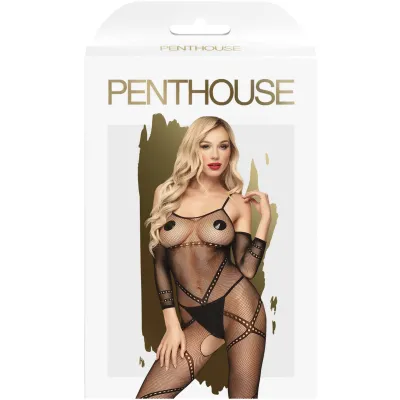Penthouse Under Arrest Black Sheer Bodystocking