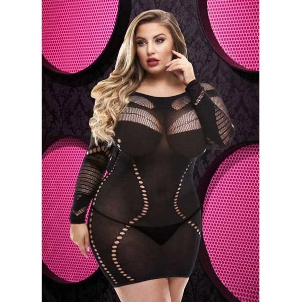 Lapdance LC65 Long Sleeved Mini Dress Queen