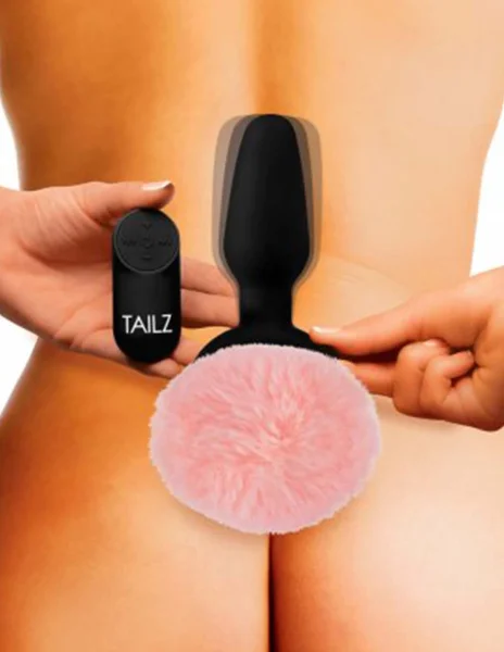 Tailz Vibrating Pink Bunny Tail Plug