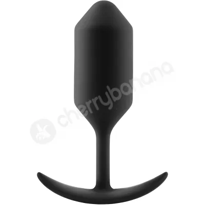 B vibe Snug Plug 3 Black 5 1 Silicone Weighted Wearable Butt Plug