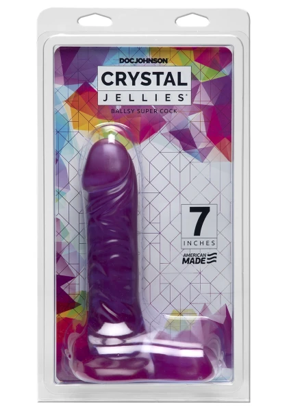 Crystal Jellies 7 Inch Ballsy Supercock - Pink