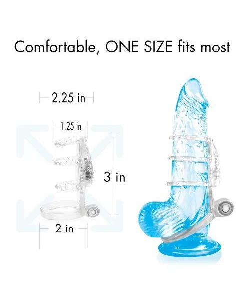 Doctor Love Zinger Dual Vibrating Sleeve Clear