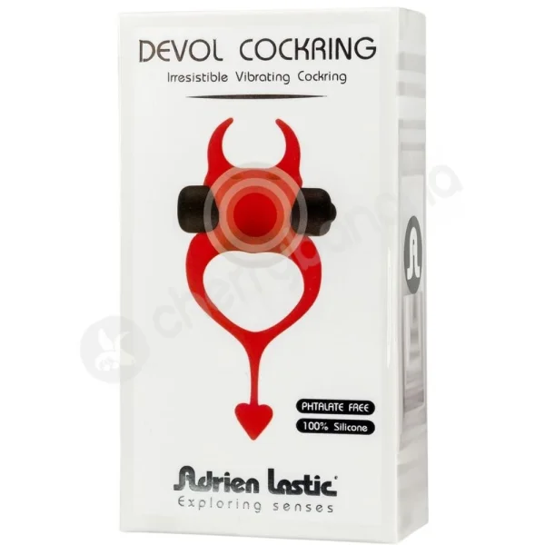 Adrien Lastic Devol Red Couples Vibrating Flexible Cock Ring