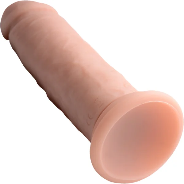 Strap U Power Player 28X Vibrating Rechargeable 6.5" Silicone Dildo With Remote - Vanilla