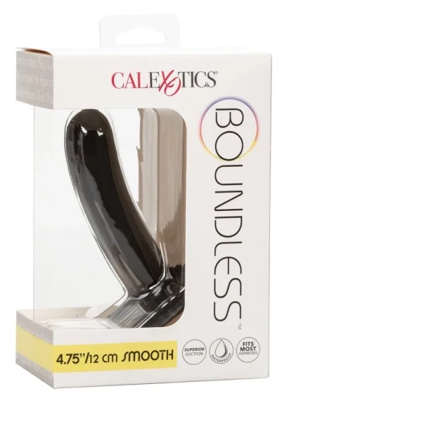 Boundless 4.75" Smooth Silicone Suction Cup Dildo By CalExotics - Black — image 8 of 14