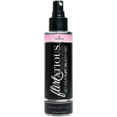 Flirtatious Pheromone Infused Body Mist by Sensuva 4 2 fl oz Vanilla Sugar Sweetpea